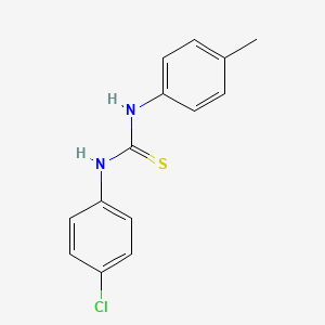 molecular formula C14H13ClN2S B5771715 N-(4-chlorophenyl)-N'-(4-methylphenyl)thiourea 