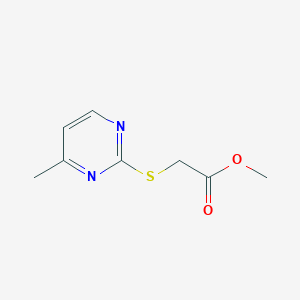 molecular formula C8H10N2O2S B5771739 methyl [(4-methyl-2-pyrimidinyl)thio]acetate 