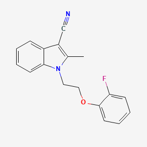 1-[2-(2-fluorophenoxy)ethyl]-2-methyl-1H-indole-3-carbonitrile