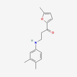 molecular formula C16H19NO2 B5771777 3-[(3,4-dimethylphenyl)amino]-1-(5-methyl-2-furyl)-1-propanone 