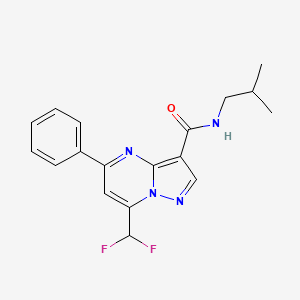 molecular formula C18H18F2N4O B5771806 7-(difluoromethyl)-N-isobutyl-5-phenylpyrazolo[1,5-a]pyrimidine-3-carboxamide 