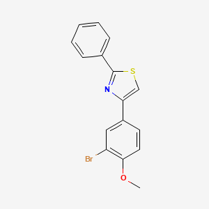 molecular formula C16H12BrNOS B5771829 4-(3-bromo-4-methoxyphenyl)-2-phenyl-1,3-thiazole 