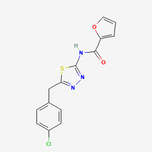 N-[5-(4-chlorobenzyl)-1,3,4-thiadiazol-2-yl]-2-furamide