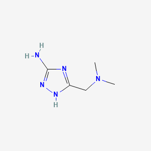 molecular formula C5H11N5 B577187 5-((Dimethylamino)methyl)-1H-1,2,4-triazol-3-amine CAS No. 14119-58-5
