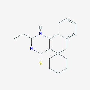 molecular formula C19H22N2S B5771906 2-ethyl-3H-spiro[benzo[h]quinazoline-5,1'-cyclohexane]-4(6H)-thione 
