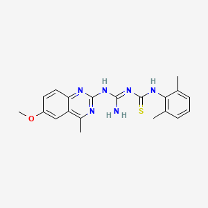 N-(2,6-dimethylphenyl)-N'-{imino[(6-methoxy-4-methyl-2-quinazolinyl)amino]methyl}thiourea