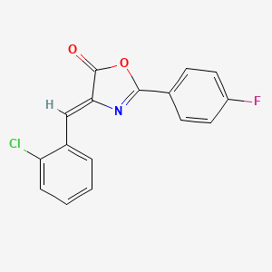 molecular formula C16H9ClFNO2 B5771974 4-(2-chlorobenzylidene)-2-(4-fluorophenyl)-1,3-oxazol-5(4H)-one 
