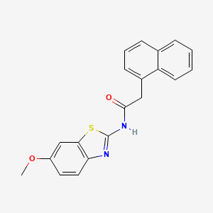 molecular formula C20H16N2O2S B5772001 N-(6-methoxy-1,3-benzothiazol-2-yl)-2-(1-naphthyl)acetamide 