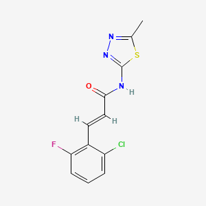 molecular formula C12H9ClFN3OS B5772005 3-(2-chloro-6-fluorophenyl)-N-(5-methyl-1,3,4-thiadiazol-2-yl)acrylamide 