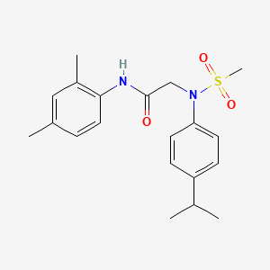 molecular formula C20H26N2O3S B5772014 N~1~-(2,4-dimethylphenyl)-N~2~-(4-isopropylphenyl)-N~2~-(methylsulfonyl)glycinamide 