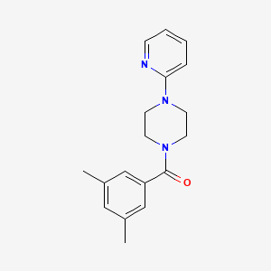 molecular formula C18H21N3O B5772019 1-(3,5-dimethylbenzoyl)-4-(2-pyridinyl)piperazine 