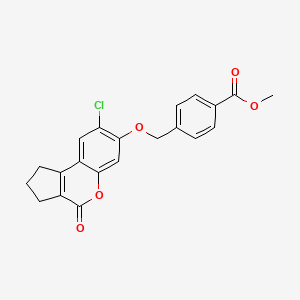 molecular formula C21H17ClO5 B5772041 methyl 4-{[(8-chloro-4-oxo-1,2,3,4-tetrahydrocyclopenta[c]chromen-7-yl)oxy]methyl}benzoate 