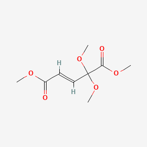 molecular formula C9H14O6 B577206 dimethyl (E)-4,4-dimethoxypent-2-enedioate CAS No. 13131-26-5