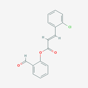 molecular formula C16H11ClO3 B5772079 2-formylphenyl 3-(2-chlorophenyl)acrylate 