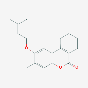 molecular formula C19H22O3 B5772090 3-methyl-2-[(3-methyl-2-buten-1-yl)oxy]-7,8,9,10-tetrahydro-6H-benzo[c]chromen-6-one 