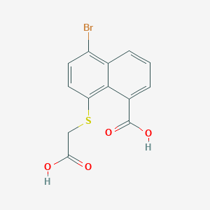 molecular formula C13H9BrO4S B5772099 5-bromo-8-[(carboxymethyl)thio]-1-naphthoic acid 
