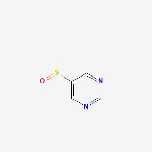 molecular formula C5H6N2OS B577210 5-(Methylsulfinyl)pyrimidine CAS No. 14080-21-8
