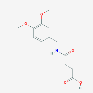 molecular formula C13H17NO5 B5772106 4-[(3,4-dimethoxybenzyl)amino]-4-oxobutanoic acid 