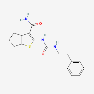 molecular formula C17H19N3O2S B5772116 2-({[(2-phenylethyl)amino]carbonyl}amino)-5,6-dihydro-4H-cyclopenta[b]thiophene-3-carboxamide 