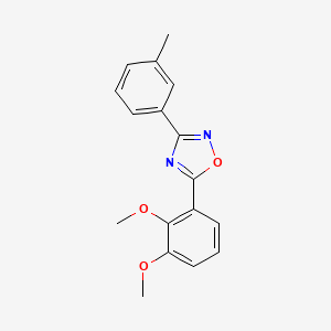 molecular formula C17H16N2O3 B5772127 5-(2,3-dimethoxyphenyl)-3-(3-methylphenyl)-1,2,4-oxadiazole 