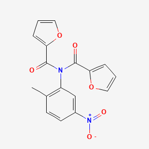 molecular formula C17H12N2O6 B5772166 N-2-furoyl-N-(2-methyl-5-nitrophenyl)-2-furamide 