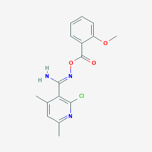 2-chloro-N'-[(2-methoxybenzoyl)oxy]-4,6-dimethylpyridine-3-carboximidamide