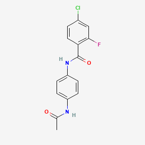 N-[4-(acetylamino)phenyl]-4-chloro-2-fluorobenzamide