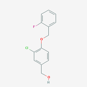 {3-chloro-4-[(2-fluorobenzyl)oxy]phenyl}methanol