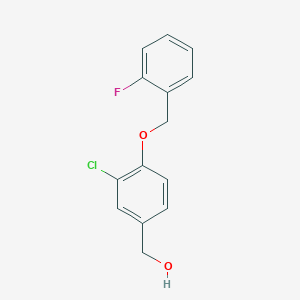 molecular formula C14H12ClFO2 B5772217 {3-chloro-4-[(2-fluorobenzyl)oxy]phenyl}methanol 