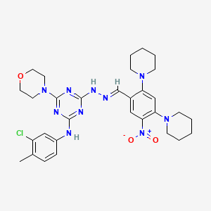 molecular formula C31H39ClN10O3 B5772239 5-nitro-2,4-di-1-piperidinylbenzaldehyde [4-[(3-chloro-4-methylphenyl)amino]-6-(4-morpholinyl)-1,3,5-triazin-2-yl]hydrazone 