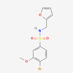 molecular formula C12H12BrNO4S B5772246 4-bromo-N-(2-furylmethyl)-3-methoxybenzenesulfonamide 