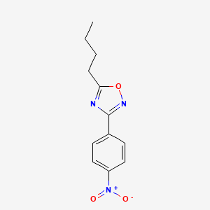 molecular formula C12H13N3O3 B577225 5-丁基-3-(4-硝基苯基)-1,2,4-恶二唑 CAS No. 10364-70-2