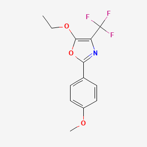 molecular formula C13H12F3NO3 B5772263 5-ethoxy-2-(4-methoxyphenyl)-4-(trifluoromethyl)-1,3-oxazole 