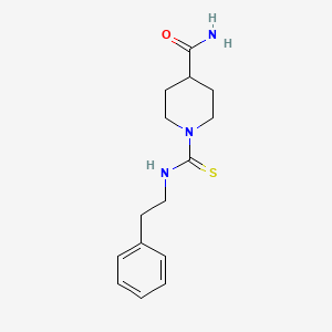 molecular formula C15H21N3OS B5772269 1-{[(2-phenylethyl)amino]carbonothioyl}-4-piperidinecarboxamide CAS No. 5840-97-1