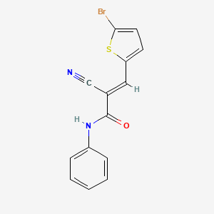 molecular formula C14H9BrN2OS B5772291 3-(5-bromo-2-thienyl)-2-cyano-N-phenylacrylamide 