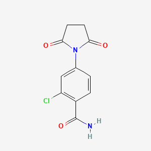 molecular formula C11H9ClN2O3 B5772299 2-chloro-4-(2,5-dioxo-1-pyrrolidinyl)benzamide 