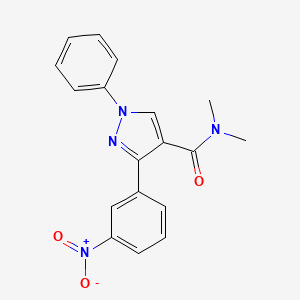 molecular formula C18H16N4O3 B5772310 N,N-dimethyl-3-(3-nitrophenyl)-1-phenyl-1H-pyrazole-4-carboxamide 