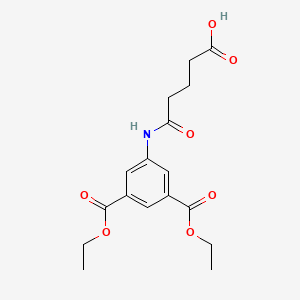 molecular formula C17H21NO7 B5772311 5-{[3,5-bis(ethoxycarbonyl)phenyl]amino}-5-oxopentanoic acid 