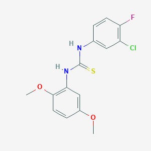 N-(3-chloro-4-fluorophenyl)-N'-(2,5-dimethoxyphenyl)thiourea