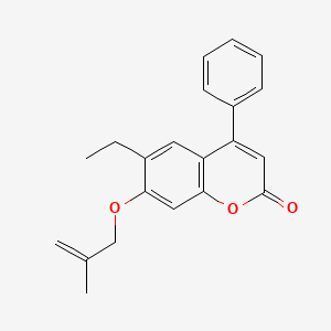 molecular formula C21H20O3 B5772336 6-ethyl-7-[(2-methyl-2-propen-1-yl)oxy]-4-phenyl-2H-chromen-2-one 