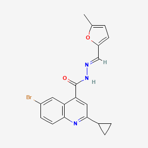 molecular formula C19H16BrN3O2 B5772339 6-bromo-2-cyclopropyl-N'-[(5-methyl-2-furyl)methylene]-4-quinolinecarbohydrazide 