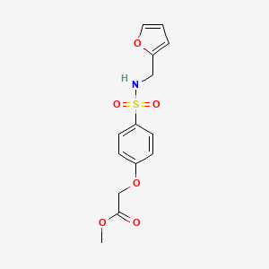 molecular formula C14H15NO6S B5772345 methyl (4-{[(2-furylmethyl)amino]sulfonyl}phenoxy)acetate 