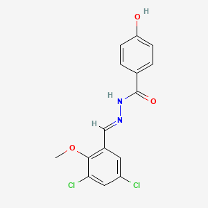 N'-(3,5-dichloro-2-methoxybenzylidene)-4-hydroxybenzohydrazide