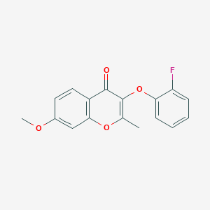 molecular formula C17H13FO4 B5772420 3-(2-fluorophenoxy)-7-methoxy-2-methyl-4H-chromen-4-one 