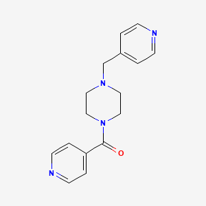 molecular formula C16H18N4O B5772426 1-isonicotinoyl-4-(4-pyridinylmethyl)piperazine 