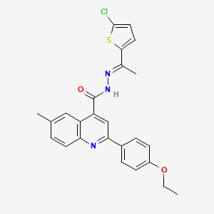molecular formula C25H22ClN3O2S B5772454 N'-[1-(5-chloro-2-thienyl)ethylidene]-2-(4-ethoxyphenyl)-6-methyl-4-quinolinecarbohydrazide 