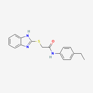 2-(1H-benzimidazol-2-ylthio)-N-(4-ethylphenyl)acetamide