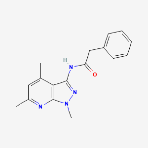2-phenyl-N-(1,4,6-trimethyl-1H-pyrazolo[3,4-b]pyridin-3-yl)acetamide