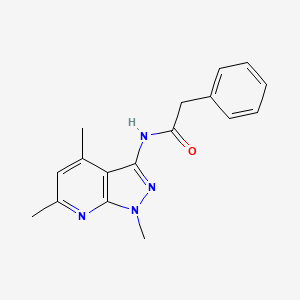 molecular formula C17H18N4O B5772466 2-phenyl-N-(1,4,6-trimethyl-1H-pyrazolo[3,4-b]pyridin-3-yl)acetamide 