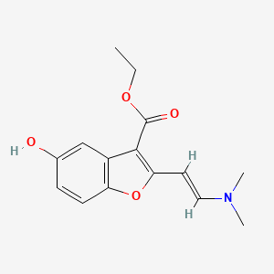 molecular formula C15H17NO4 B5772473 ethyl 2-[2-(dimethylamino)vinyl]-5-hydroxy-1-benzofuran-3-carboxylate 
